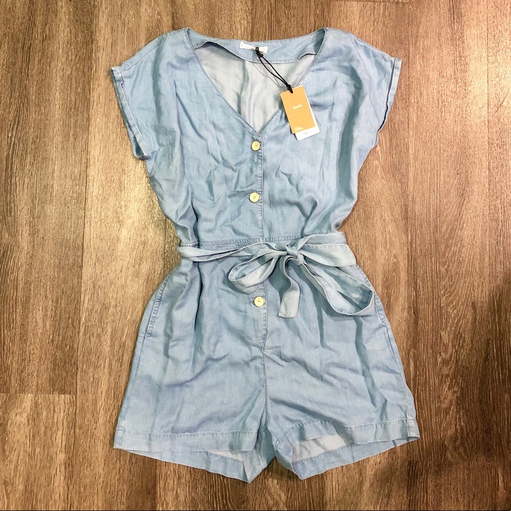 MANGO Chambray Romper - NEW!